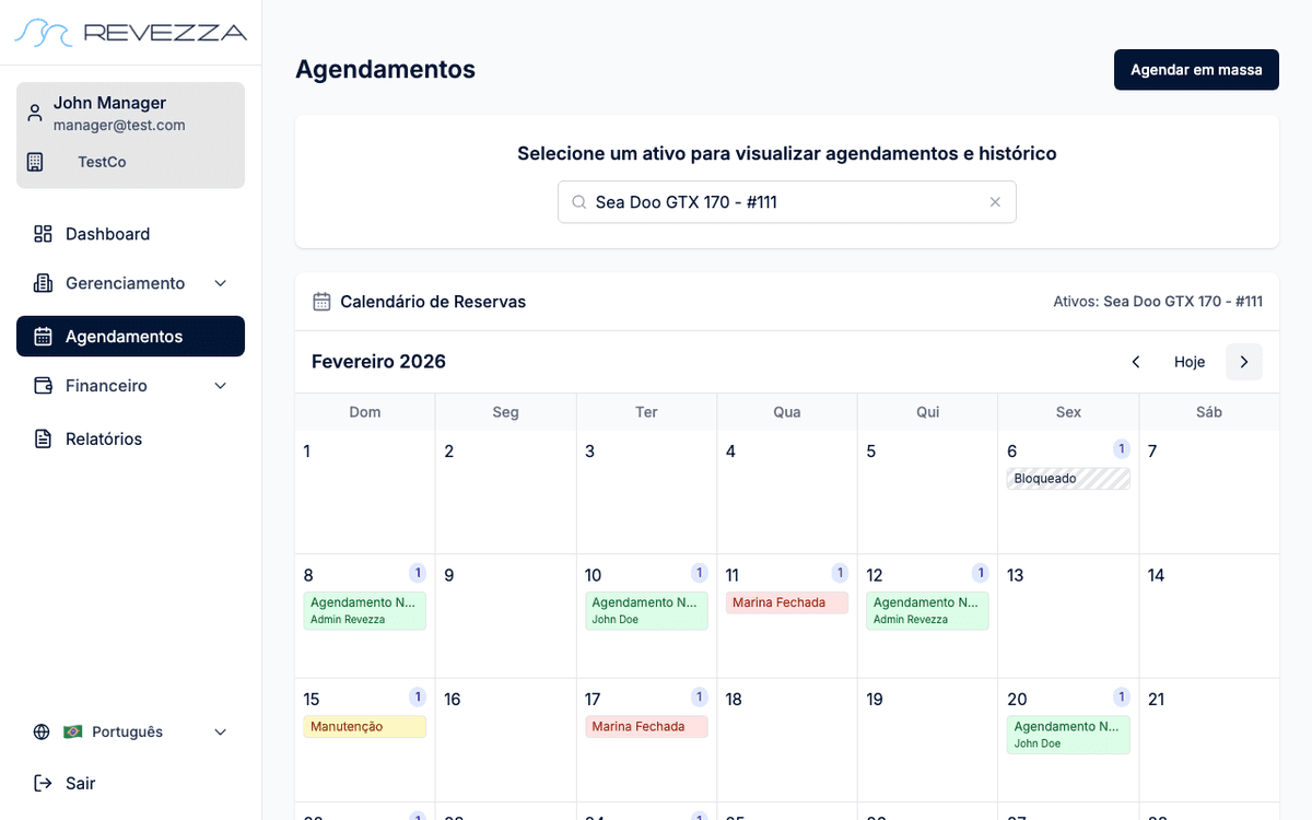 Agenda inteligente com disponibilidade em tempo real