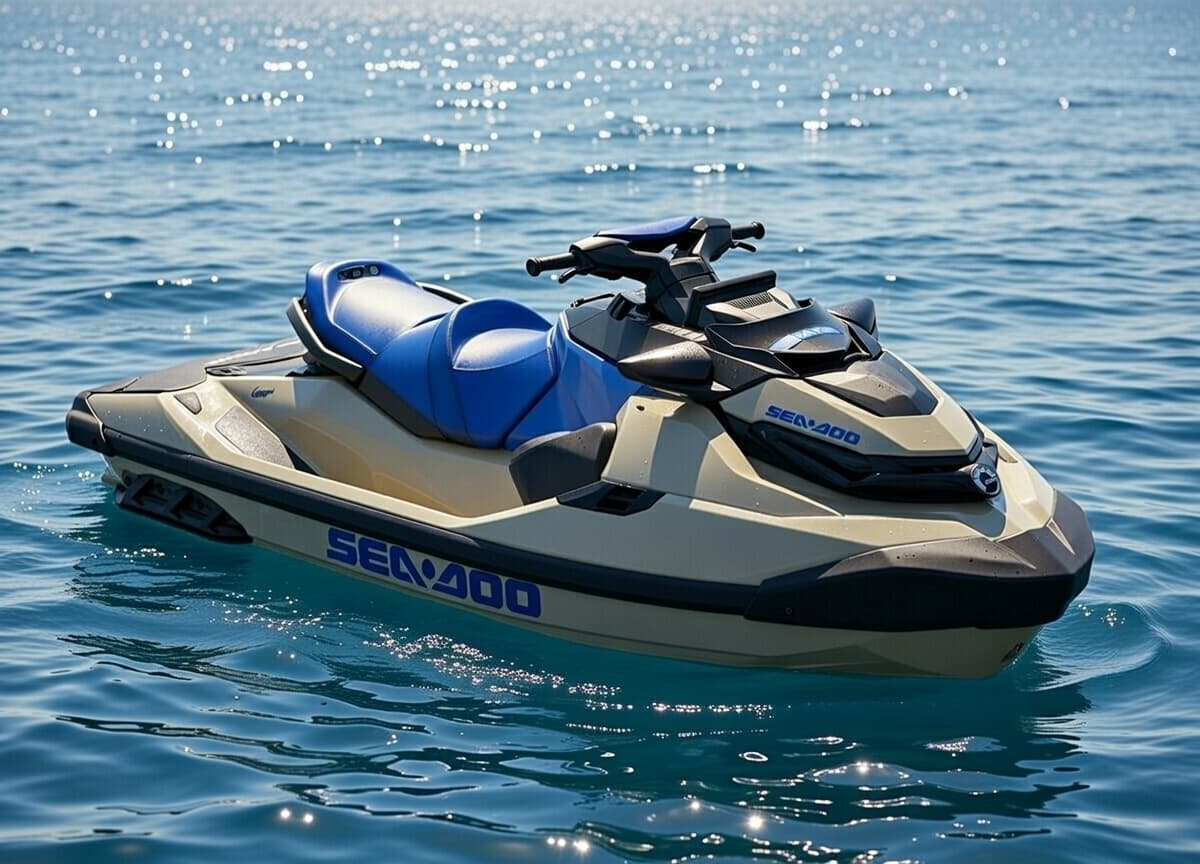 Jet ski parado no mar